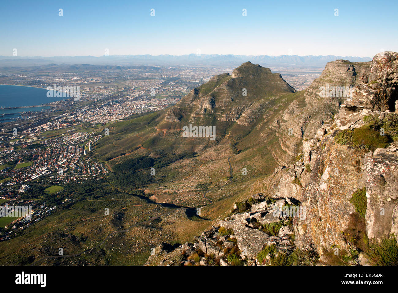 Table Mountain, Cape Town, South Africa, Africa Stock Photo