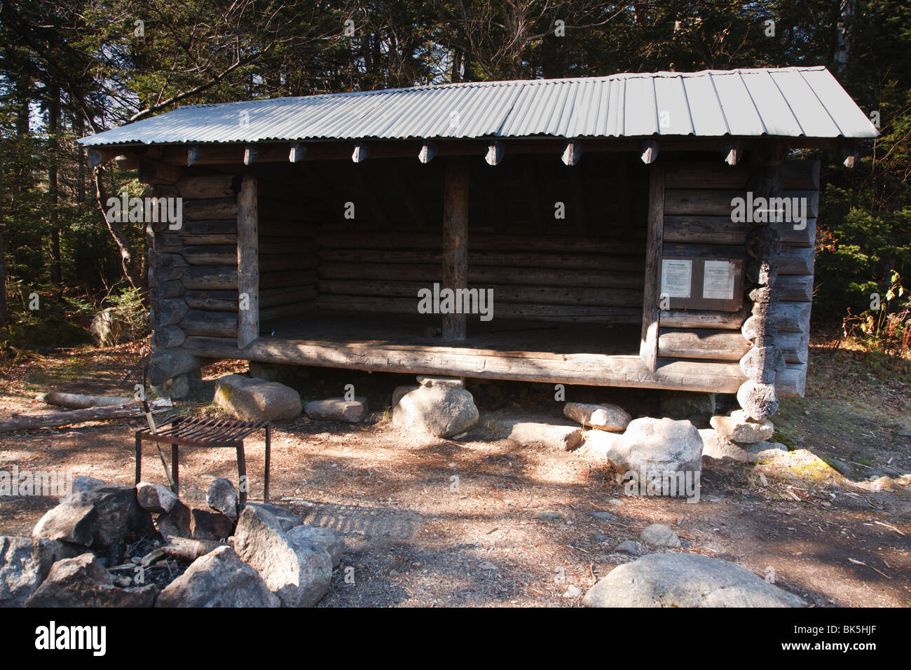 Sandwich Wilderness Flat Mountain Ponds shelter in Waterville Valley