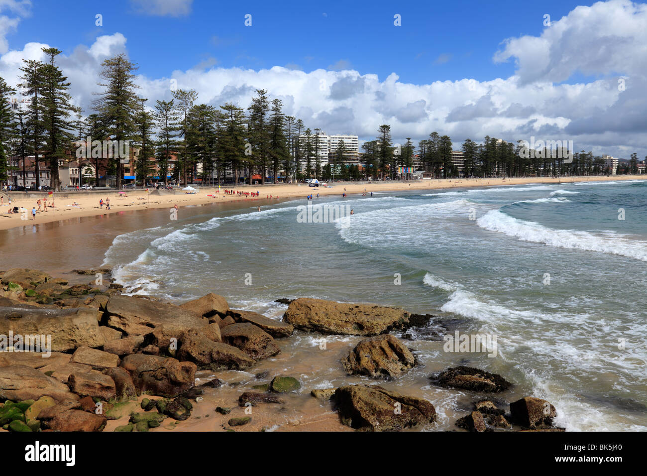 Manly Beach from South Steyne, Sydney. Stock Photo