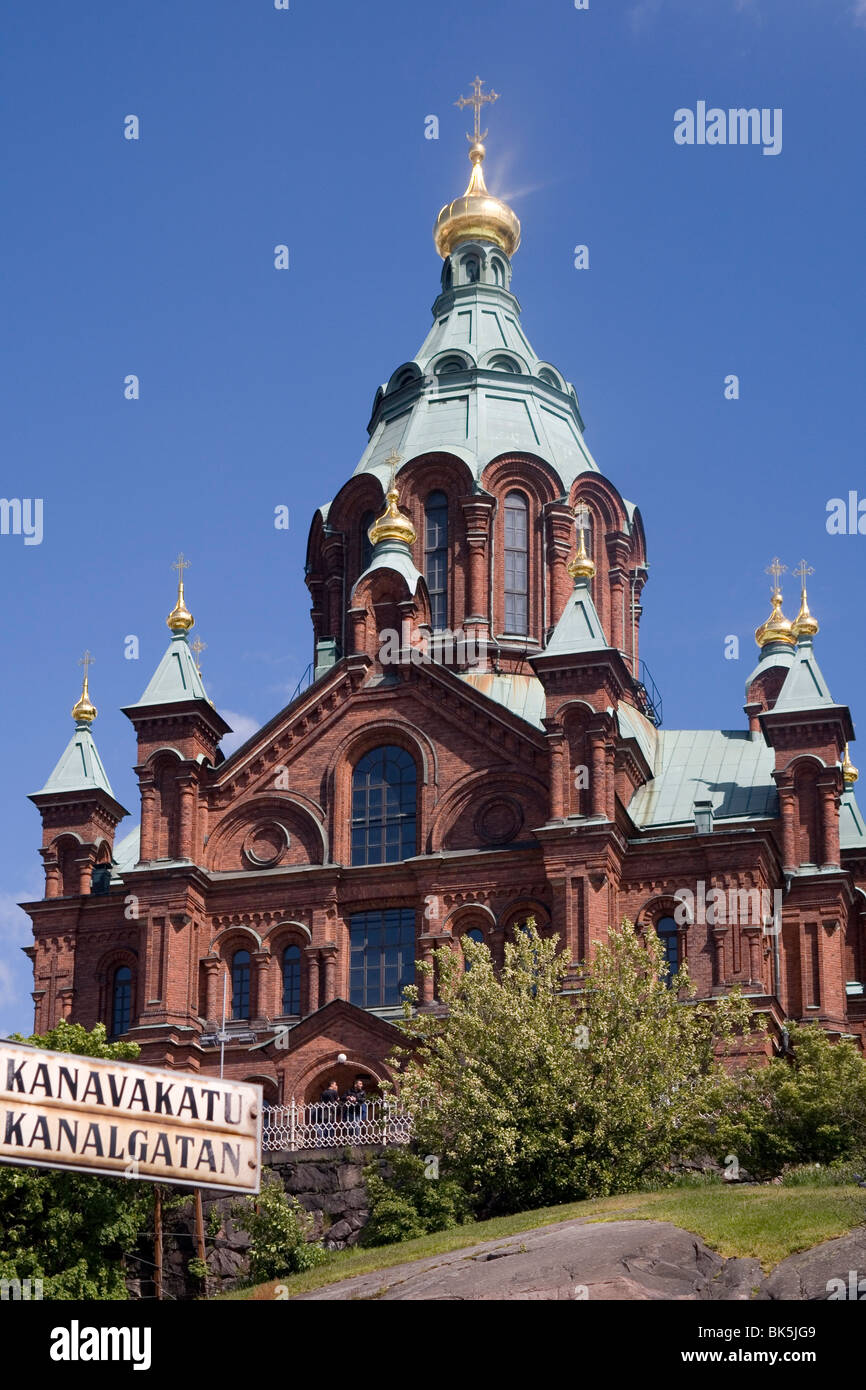 Uspensky Orthodox cathedral, Helsinki, Finland, Scandinavia, Europe Stock Photo