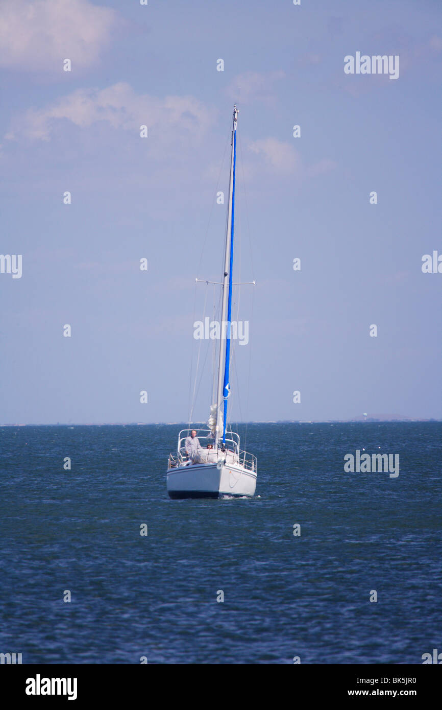 sailboat with sail down