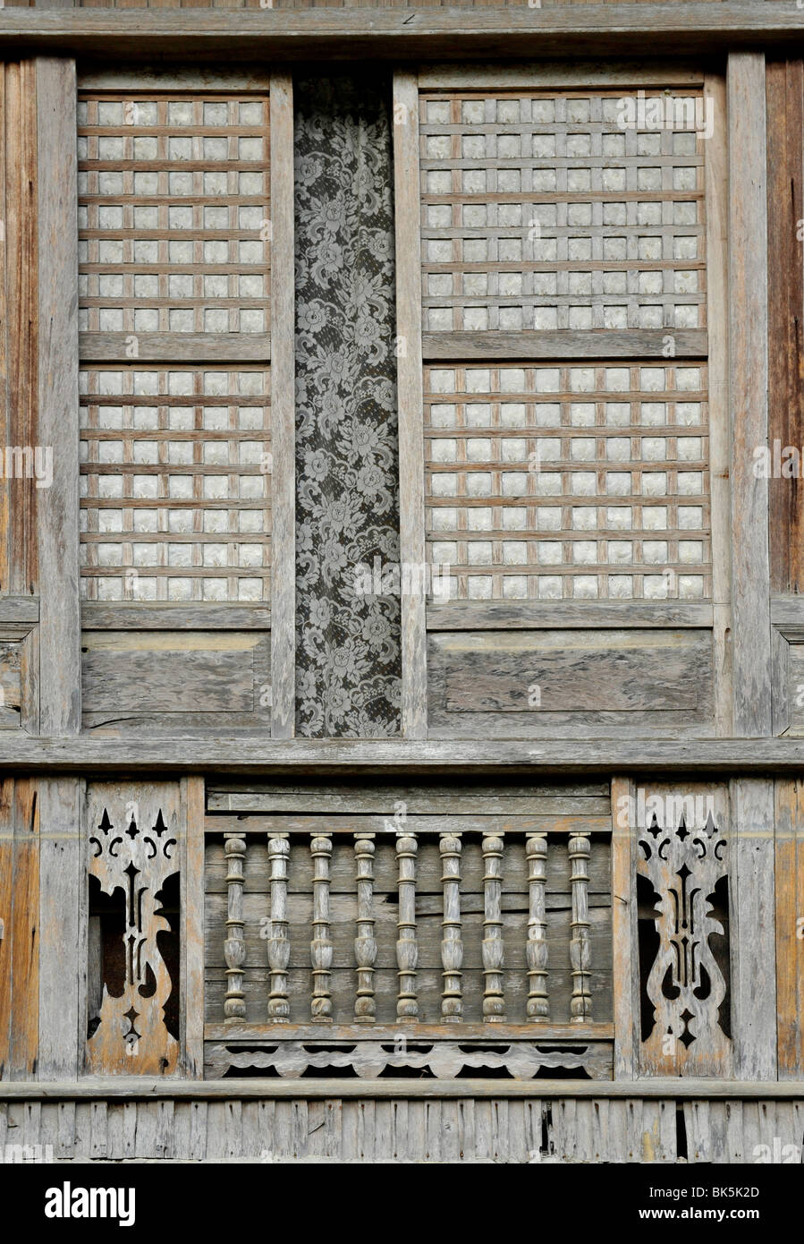 Detail of a window in Loboc, Bohol, Philippines, Southeast Asia, Asia Stock Photo