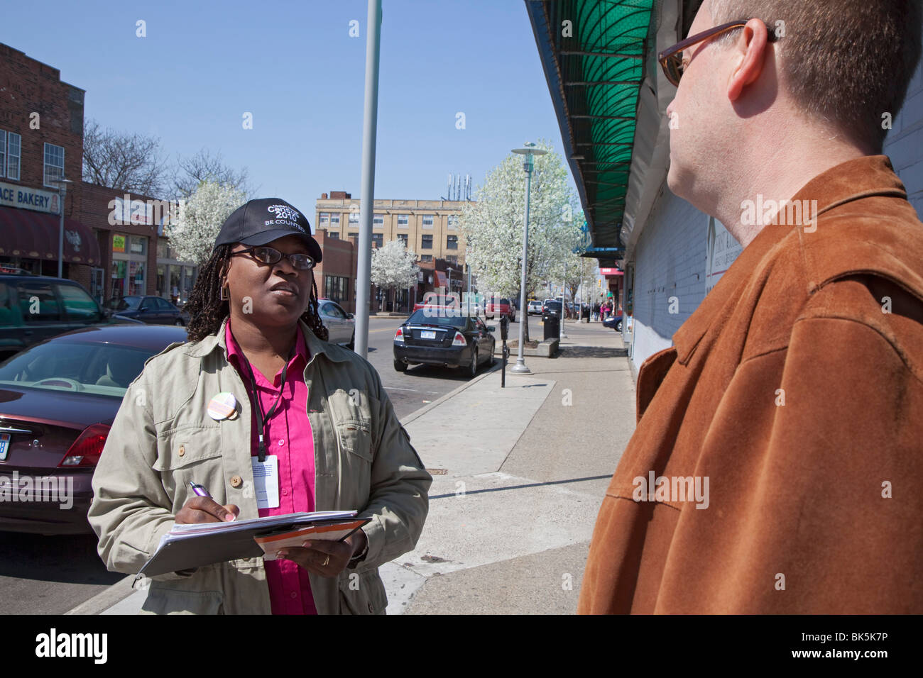 Census Worker Stock Photo