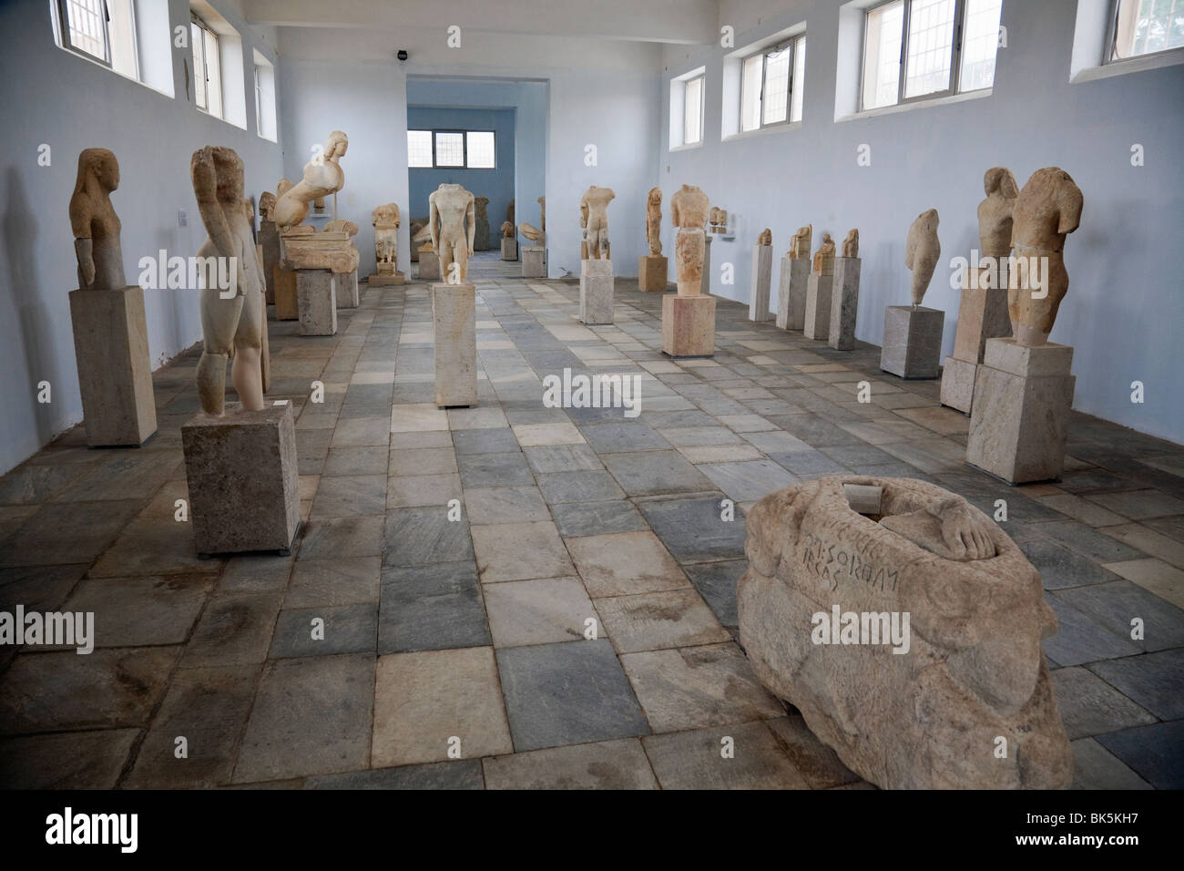 Archaeological Museum on island of Delos,Greece. Stock Photo