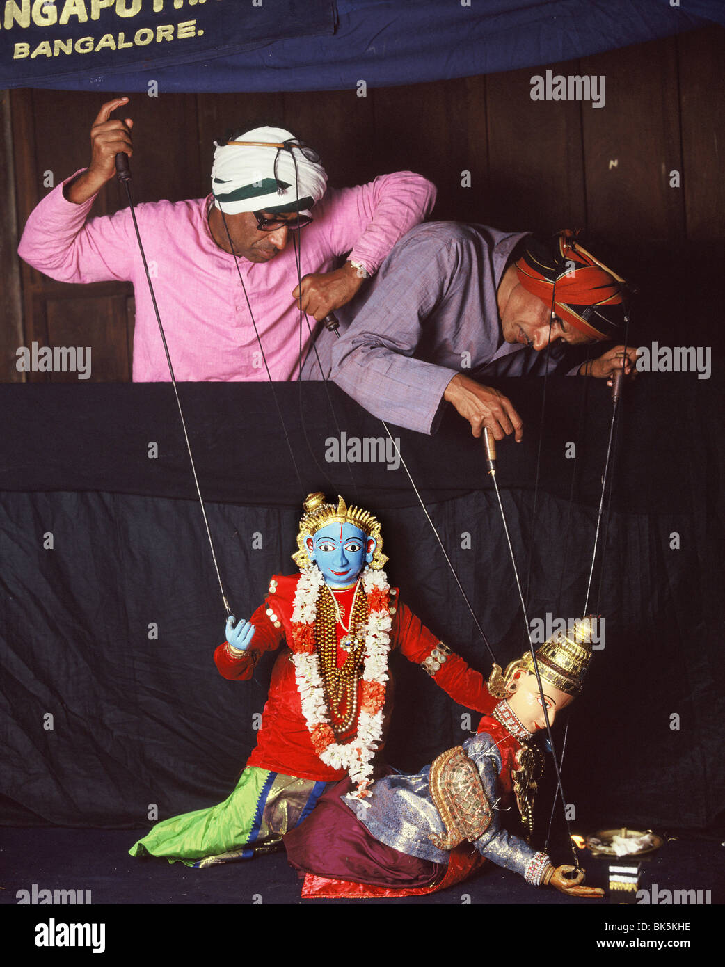 Rod puppets in Karnataka, India, Asia Stock Photo