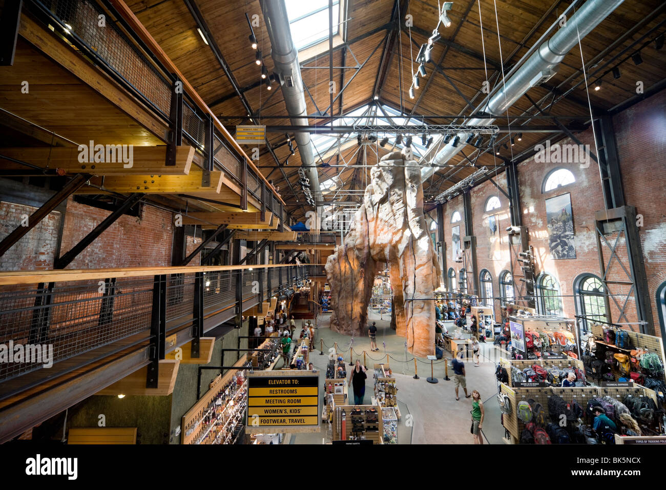 Denver Colorado, flagship R.E.I. REI store. Shopping for sports goods, outdoor equipment and camping kit. Stock Photo