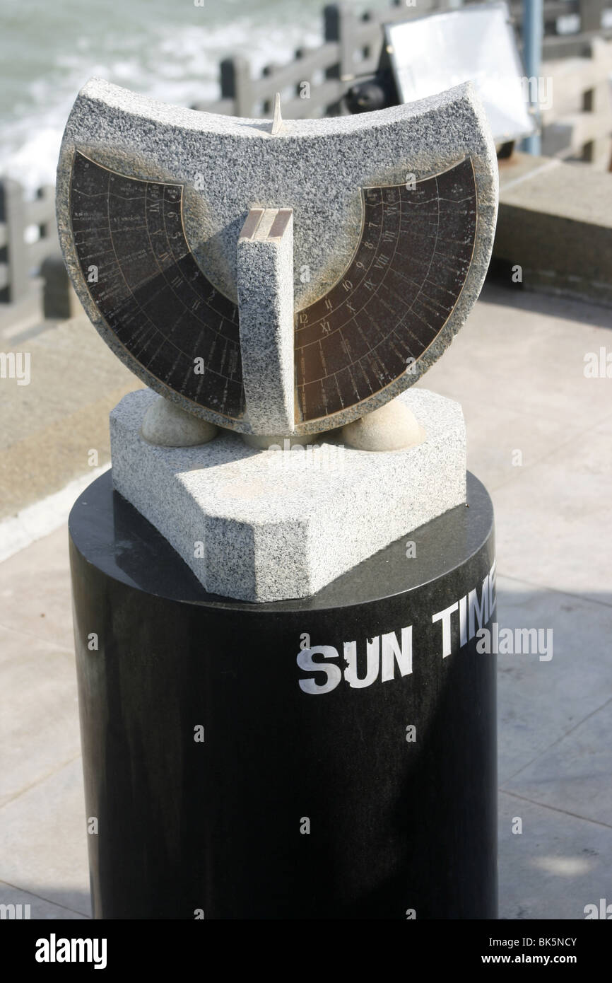 Equatorial sundial or a Sunclock used to measure the time of the day