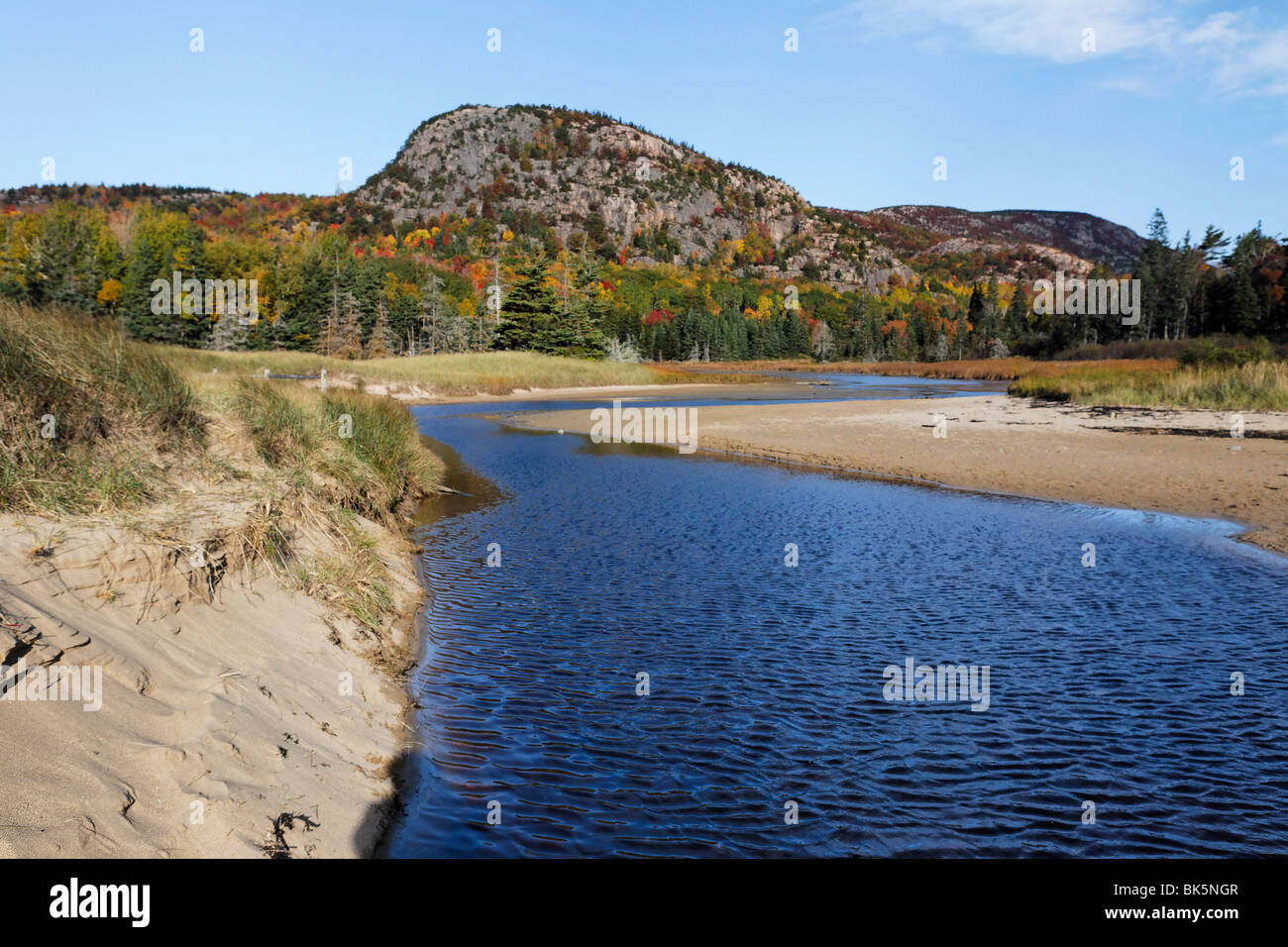 Creek at Great Head Near Sand Beach, Mt Desert Island, Acadia National Park, Maine Stock Photo
