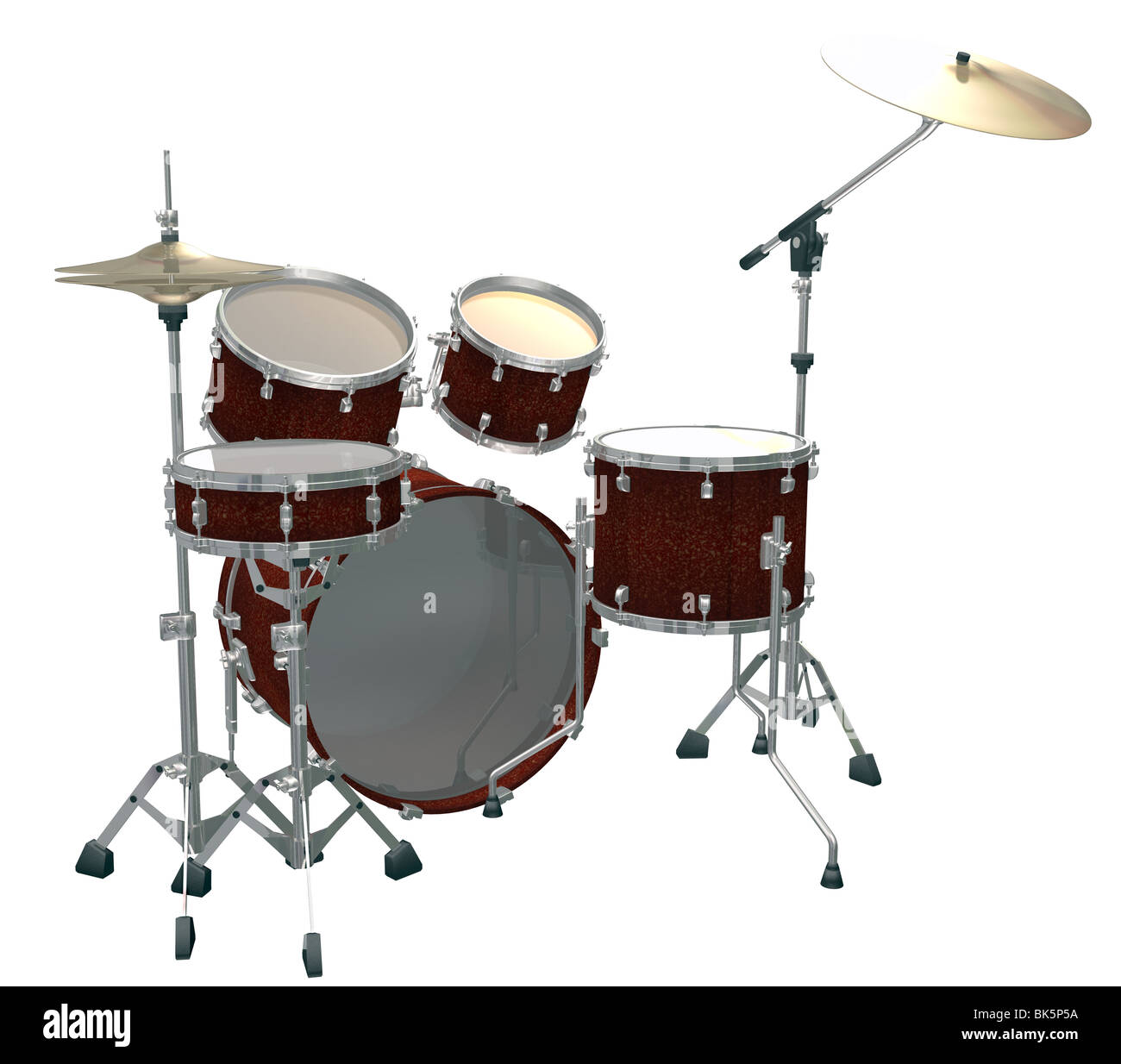 Drum Kit isolated on a white background Stock Photo - Alamy