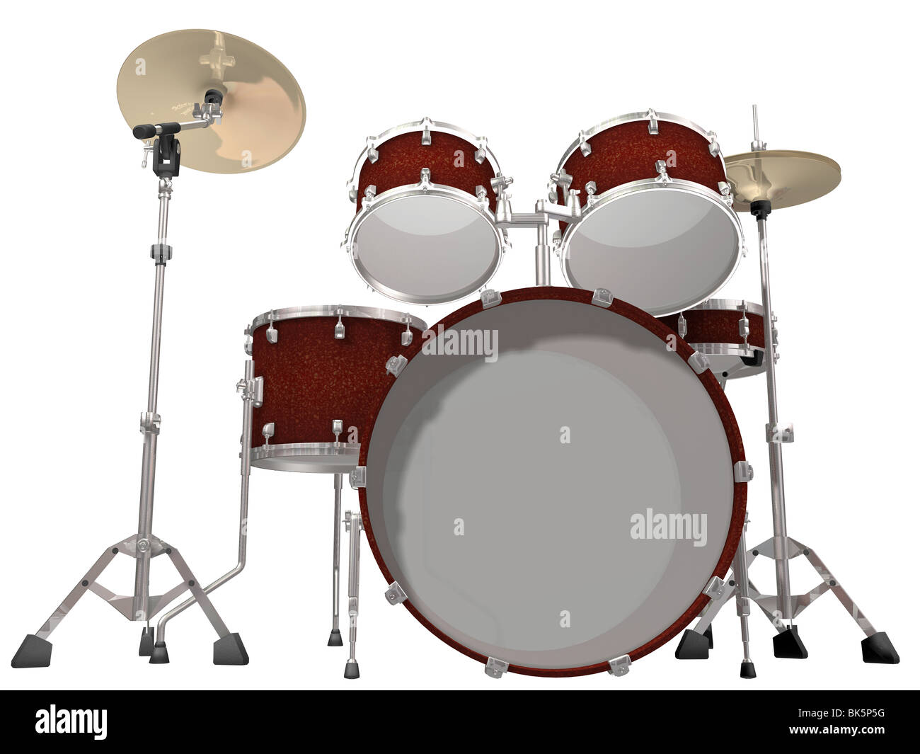 Drum Kit isolated on a white background Stock Photo - Alamy