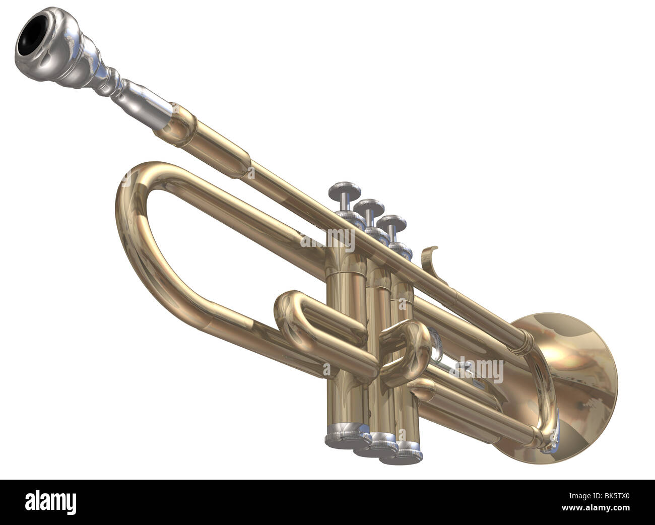 Isolated trumpet on a white background Stock Photo Alamy