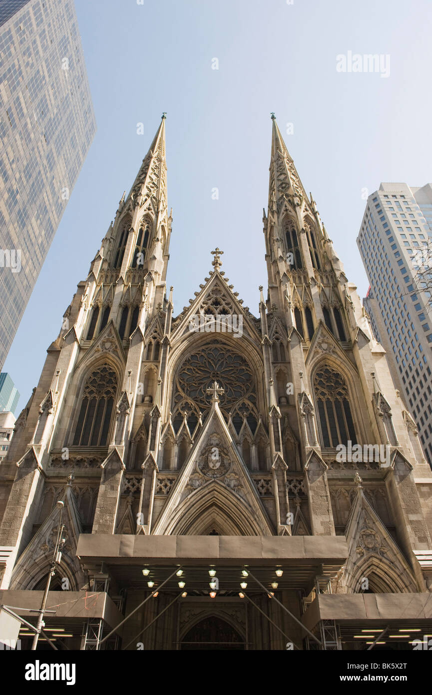 St. Patrick's Cathedral, 5th Avenue, Manhattan, New York City, New York, United States of America, North America Stock Photo