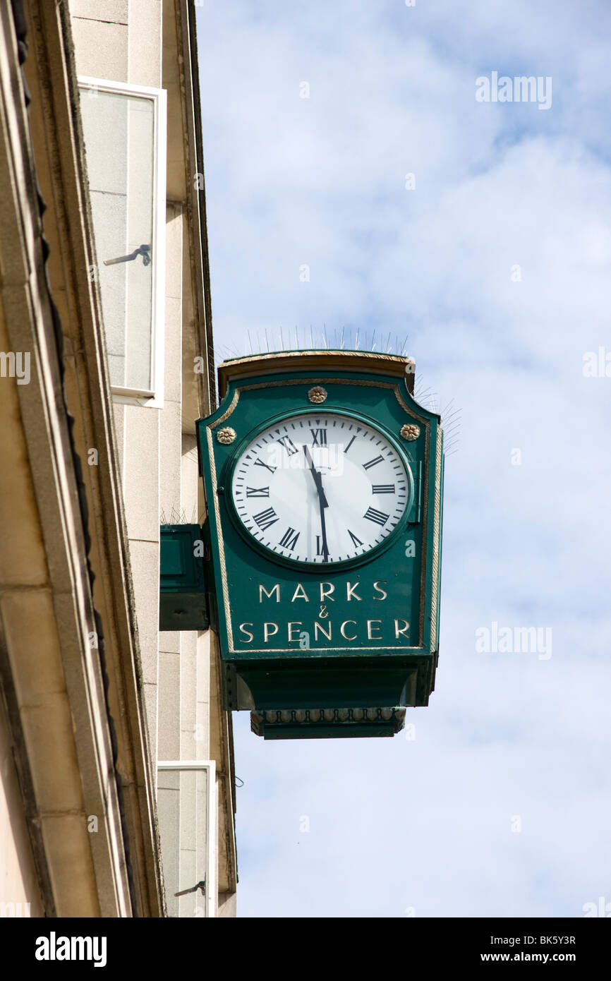 Mark and Spencers Clock Stock Photo Alamy