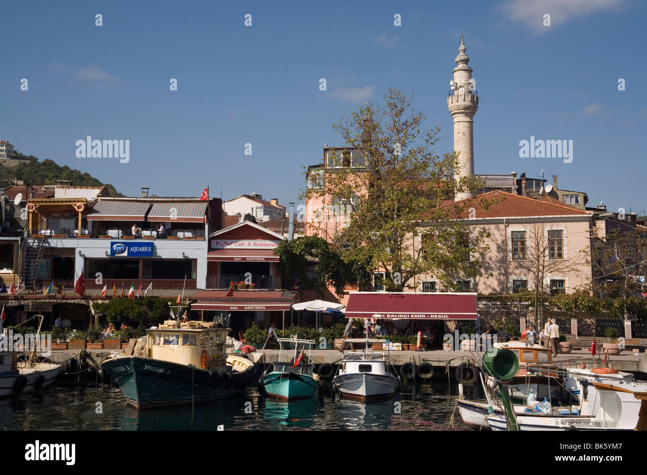 Sariyer harbour, Bosphorus, Turkey, Europe Stock Photo