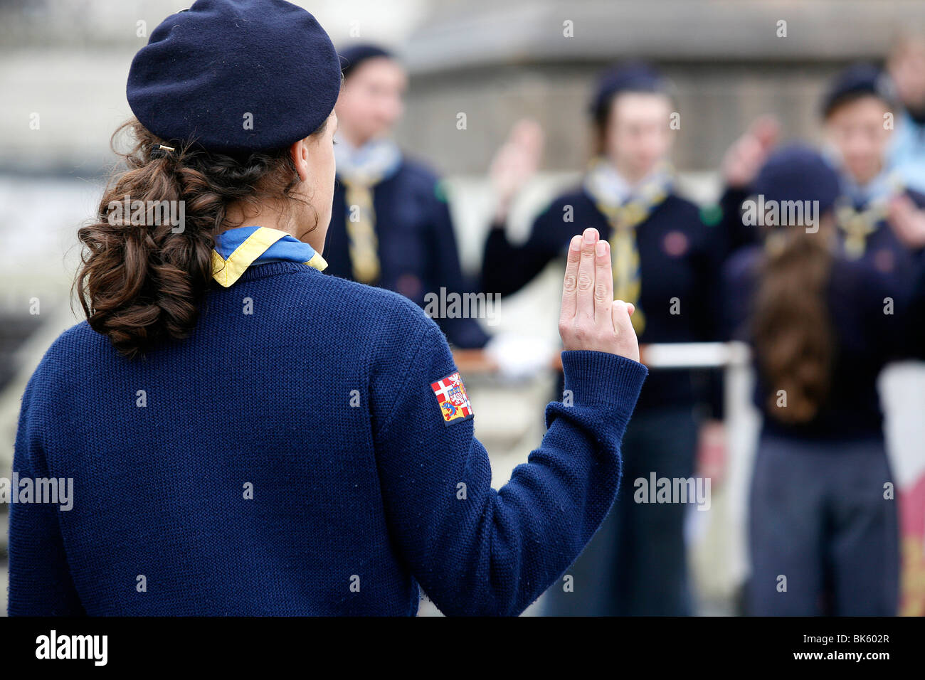 Girl scouts, Rome, Lazio, Italy, Europe Stock Photo