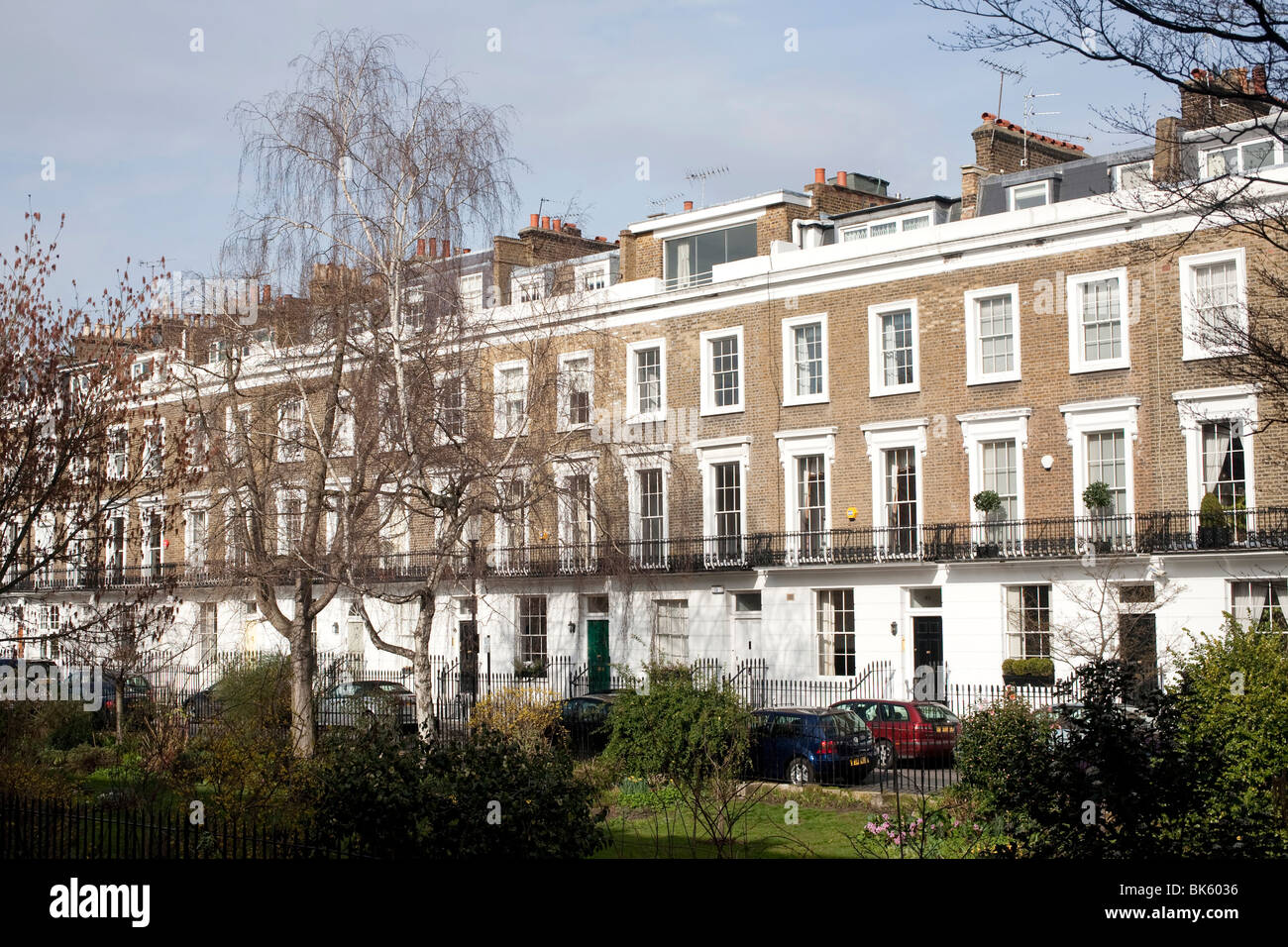 house fronts. Markham Square, Chelsea, London, England, UK