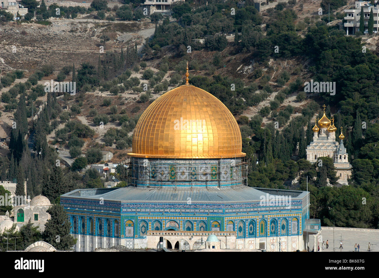 The Dome of the Rock and Mount of Olives, Jerusalem, Israel, Middle