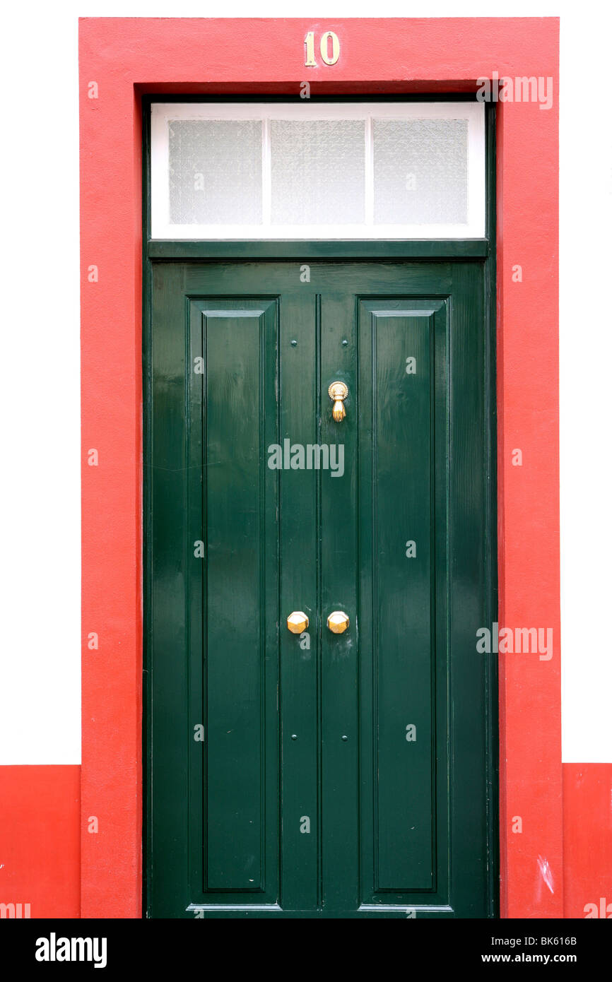 House door, Funchal, Madeira, Portugal, Europe Stock Photo