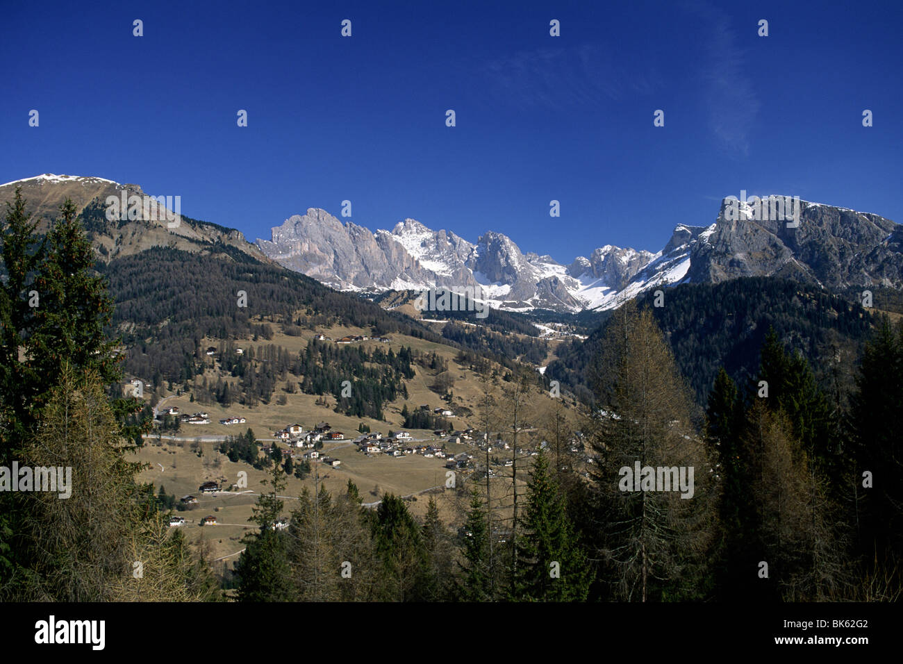 Italy, Trentino Alto Adige South Tyrol, Dolomites, Santa Cristina Val Gardena Stock Photo