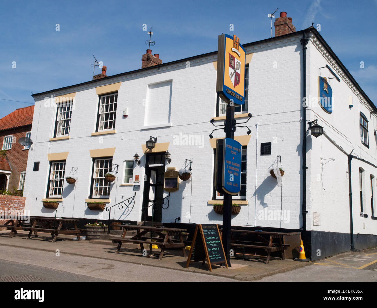 The Cross Keys Pub in the village of Epperstone, Nottinghamshire England UK Stock Photo