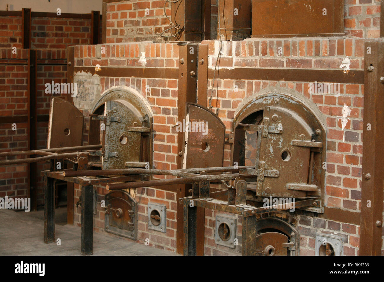 Crematorium at Dachau concentration camp, Dachau, Bavaria, Germany, Europe Stock Photo
