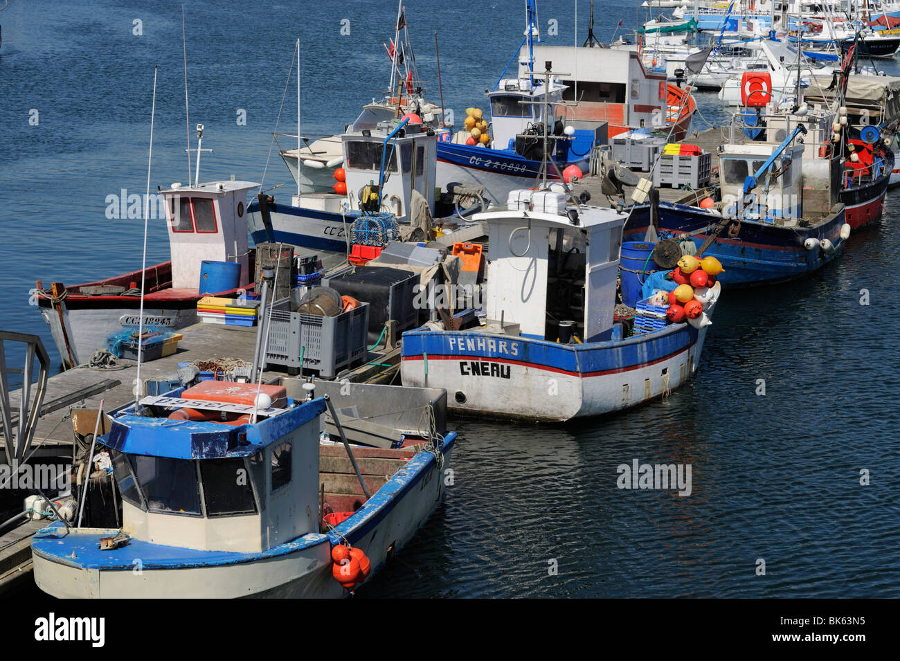 Fishing boats, Concarneau, Finistere, Brittany, France, Europe Stock Photo