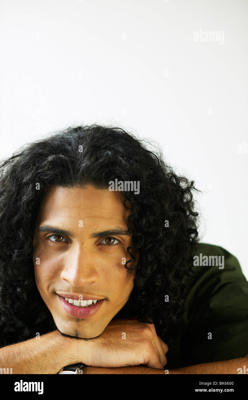 Portrait of a young man smiling Stock Photo - Alamy