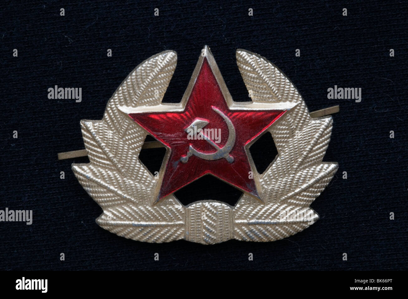 A Russian, Soviet Union, cap badge. Stock Photo