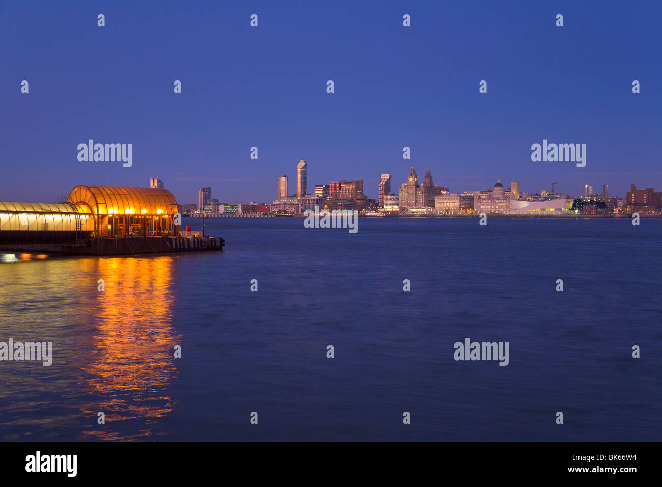 Woodside Ferry Terminal, Waterfront, Liverpool, Merseyside, England Stock Photo