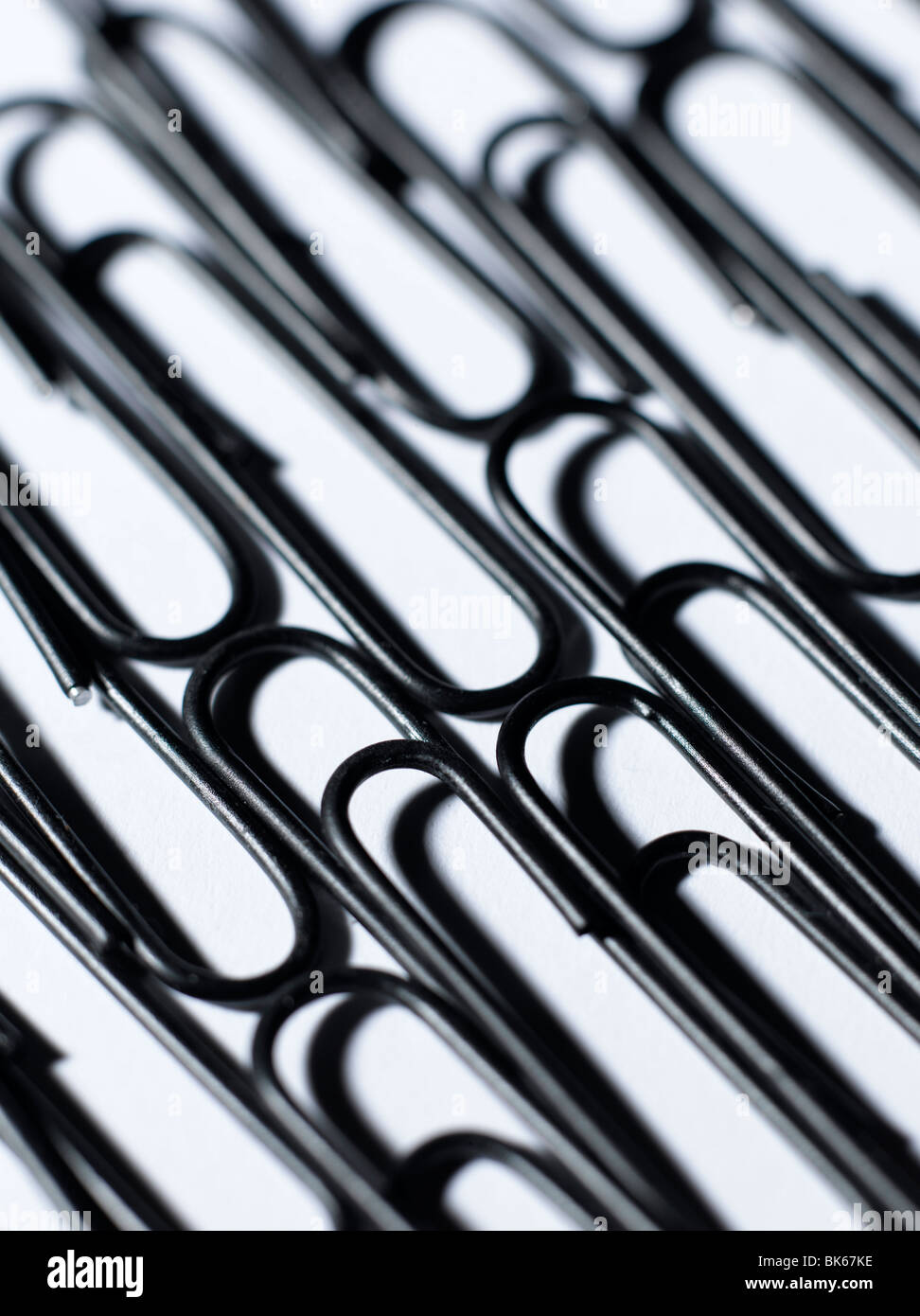 black paper clips Stock Photo