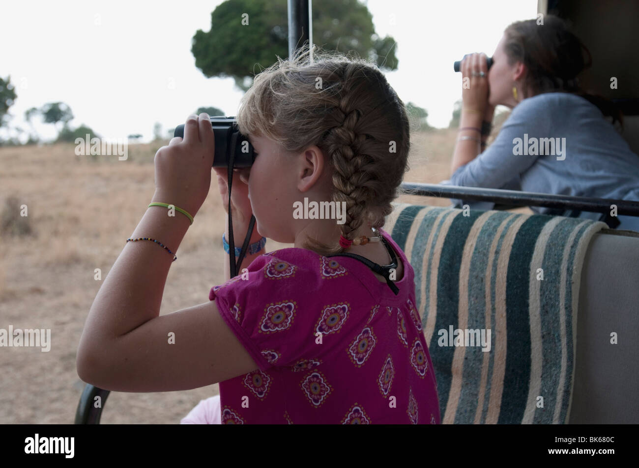 Children With Binoculars, Kenya, Africa Stock Photo Alamy