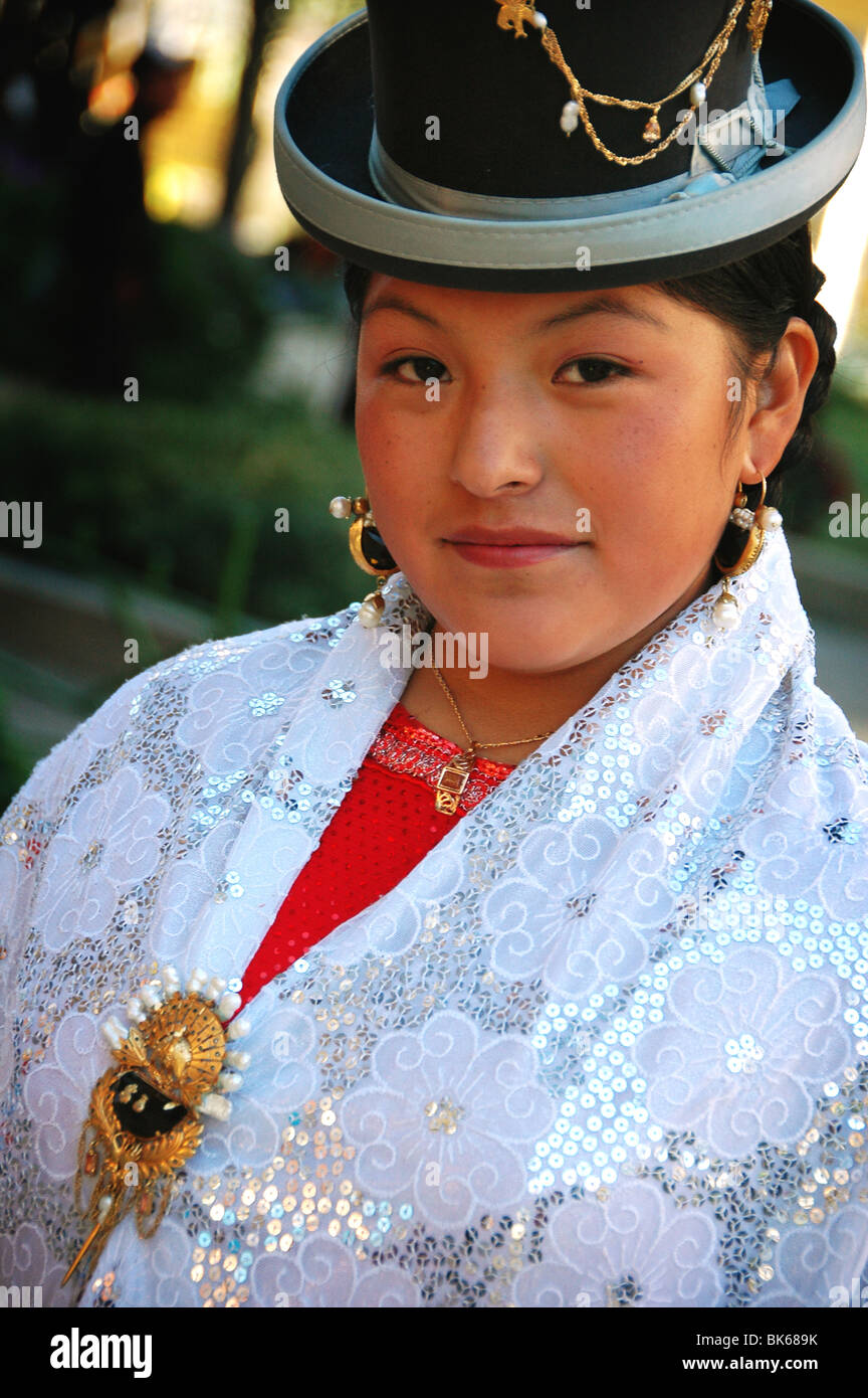 Indian beauty contest in La Paz, Bolivia Stock Photo Alamy