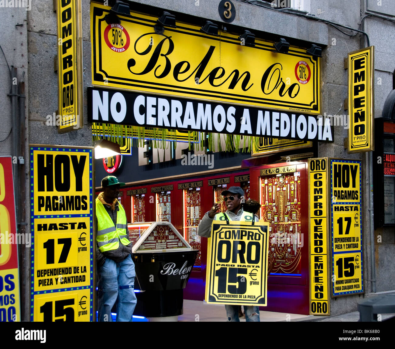 Gold Shop Plaza de la Puerta del Sol Madrid Spain Spanish Stock Photo