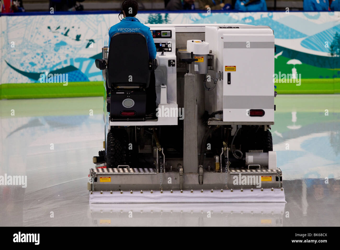 Ice resurfacing machine at the short track competition 2010 Olympic
