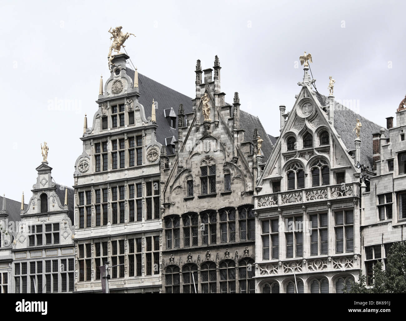 Guild houses, Grote Markt square, Antwerp, Flanders, Belgium, Europe