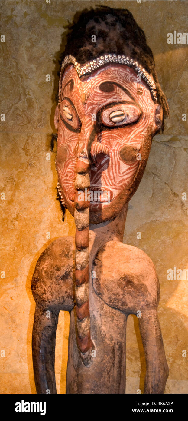 Sepik  Papua New Guinea wooden Sculpture wood Stock Photo