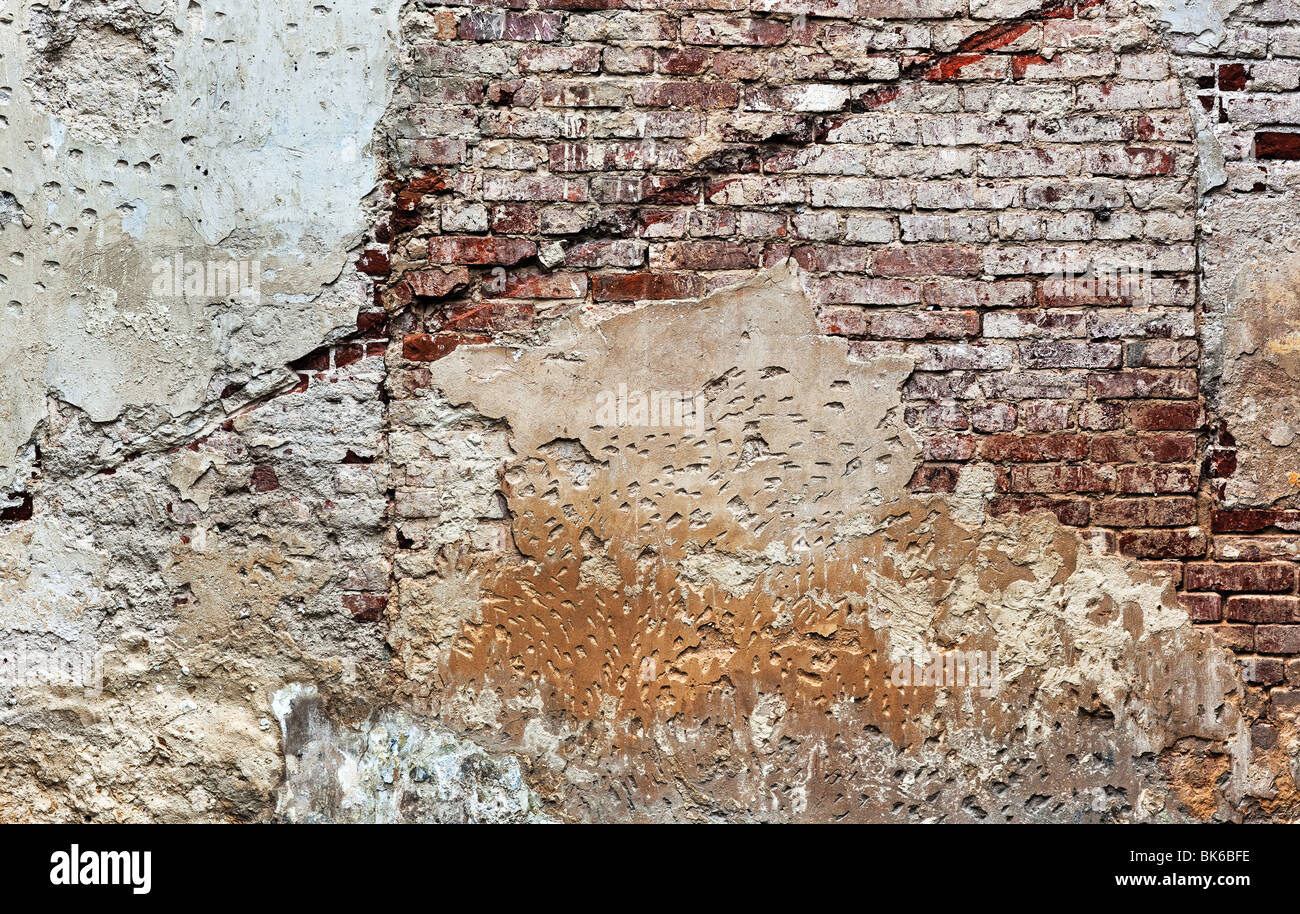 Old Damaged Brick Wall Texture Stock Photo Alamy