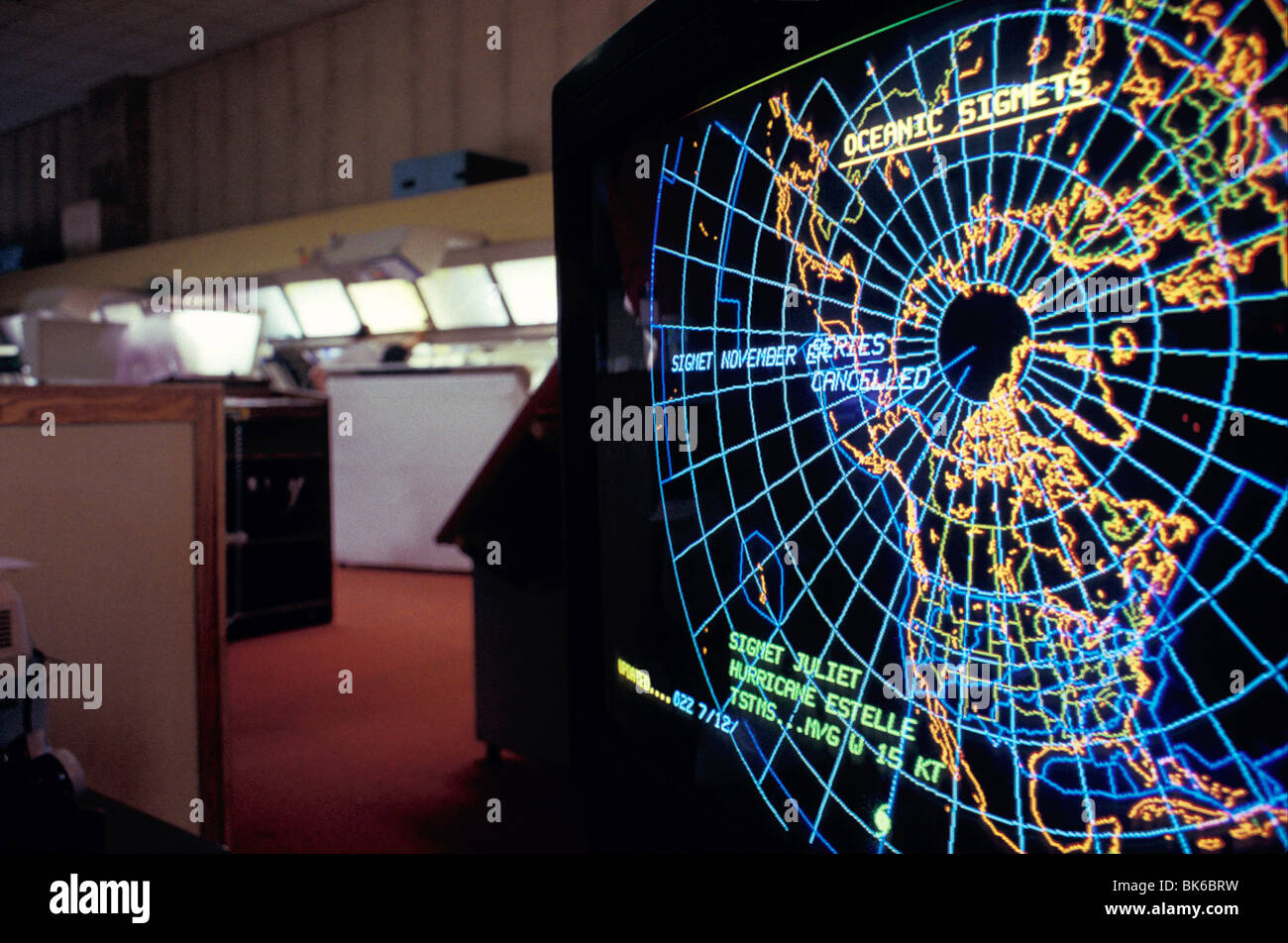 air traffic control weather map computer graphic Stock Photo