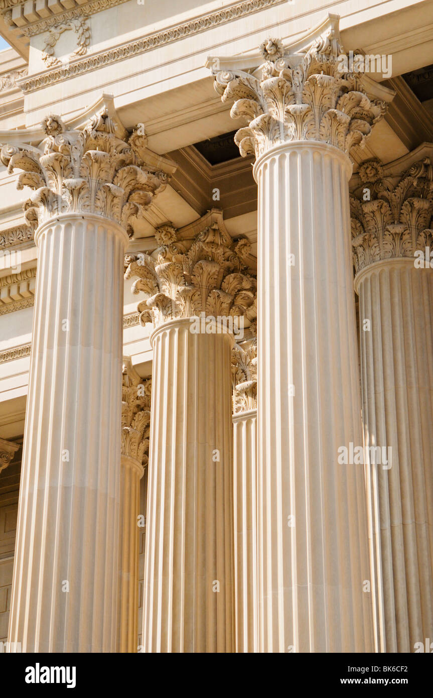 columns on a government building in Washington DC Stock Photo