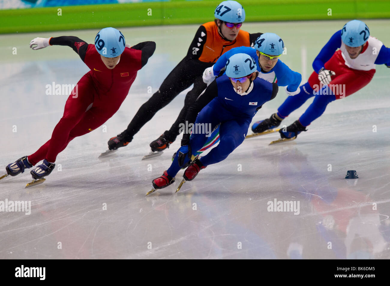 speed skating Winter Olympics short track Stock Photo