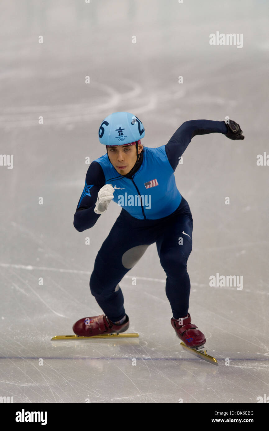 Apolo Anton Ohno Usa Competing In The 1000m Short Track Speed Stock Photo Alamy