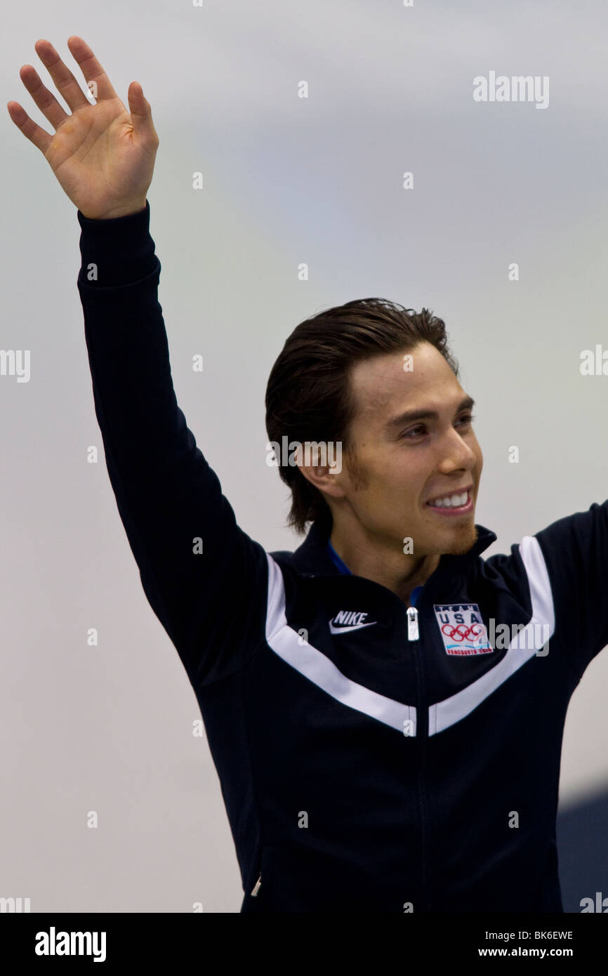 Apolo Anton Ohno Usa Wins The Bronze Medal For The 1000m Short Stock Photo Alamy