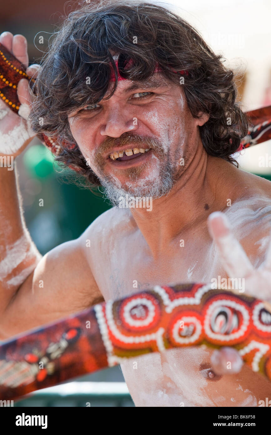 An aboriginal man in Sydney, Australia. Stock Photo