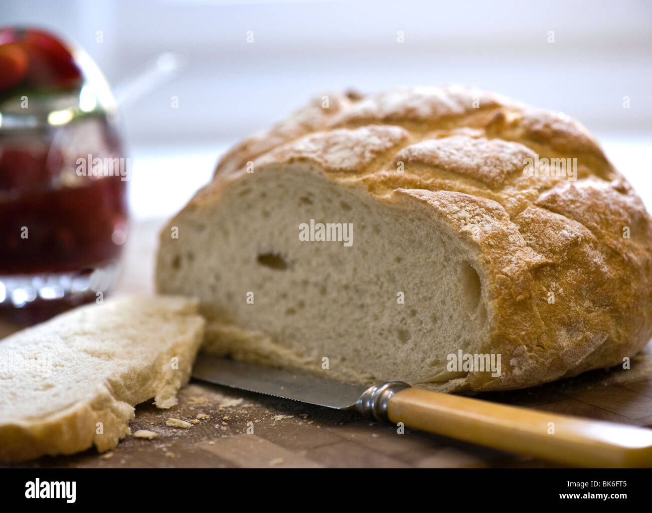 Bread and Jam Stock Photo