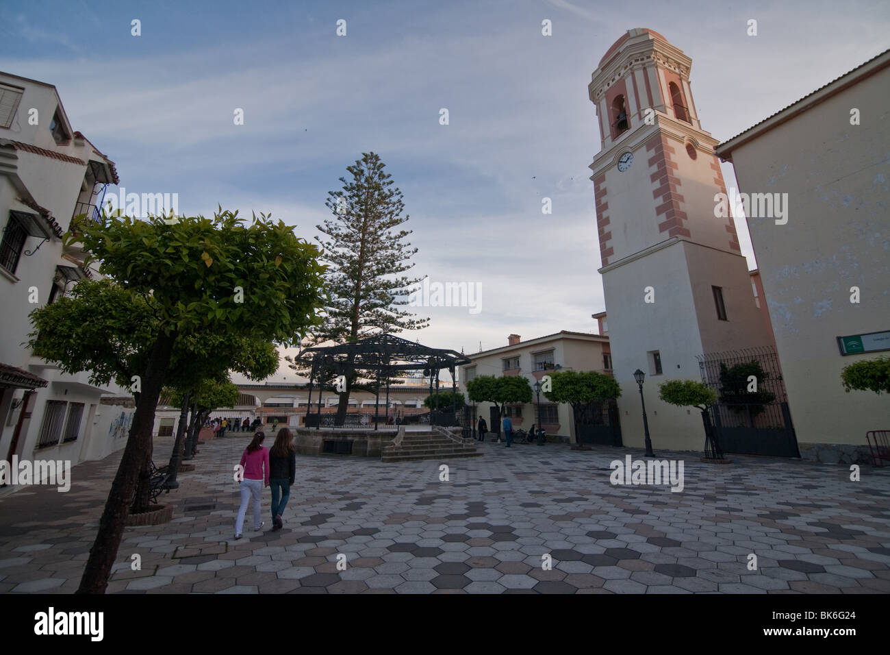 Church in the town of Malaga, Spain Stock Photo