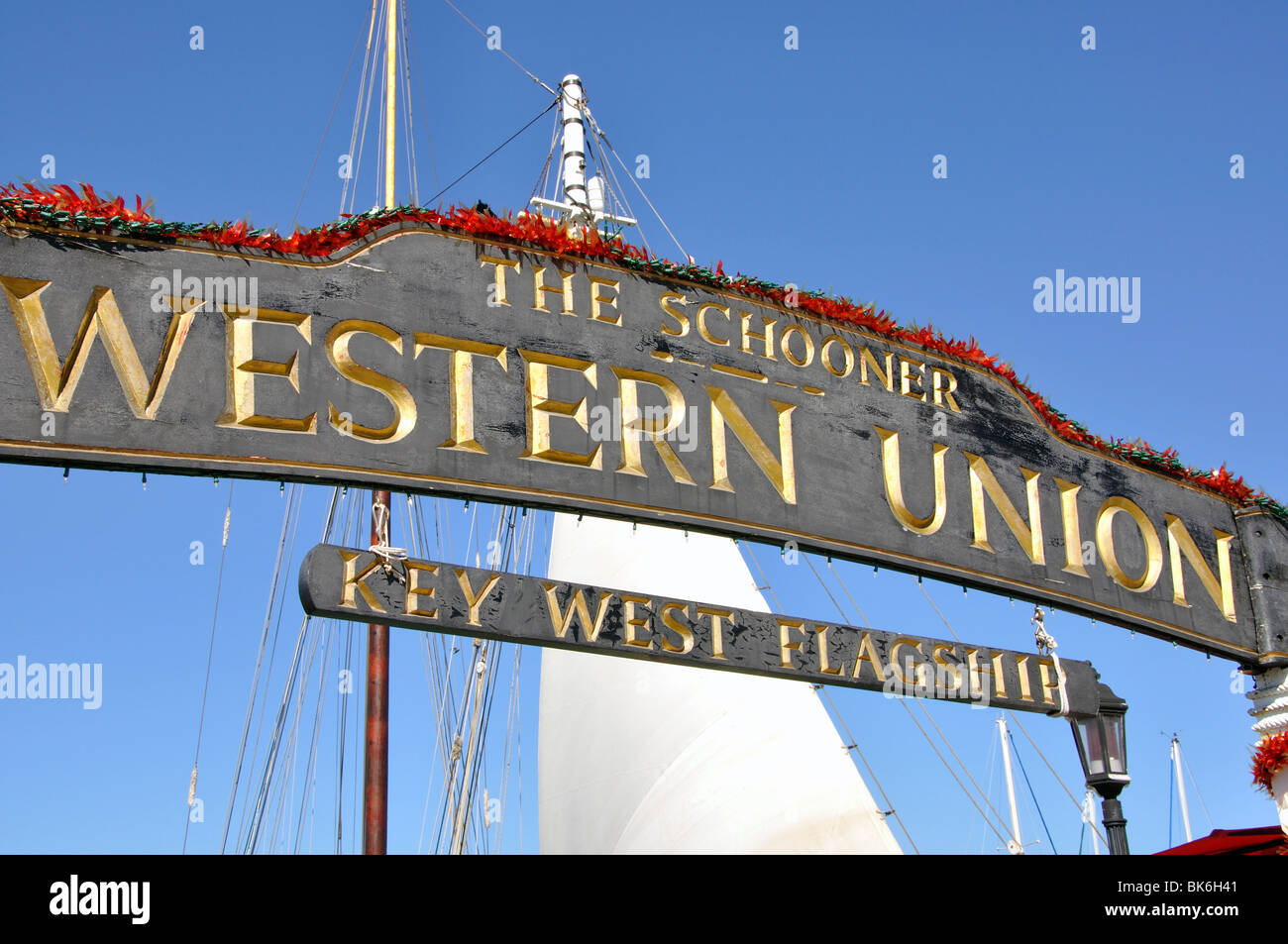 The Schooner Western Union in Key West, Florida Canvas Print by The Titled  Flamingo