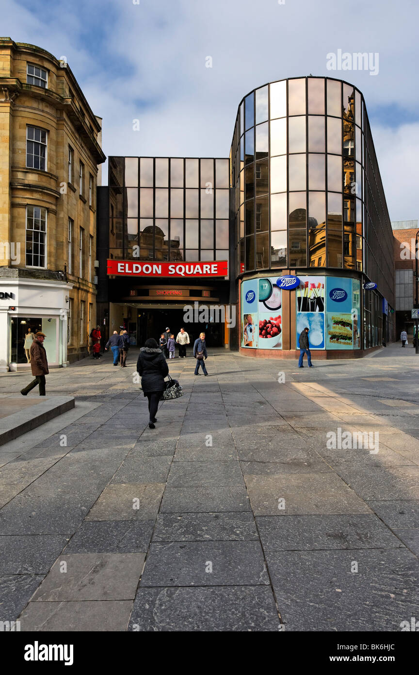 Entrance to Eldon Square Shopping Mall in Newcastle upon Tyne Stock Photo