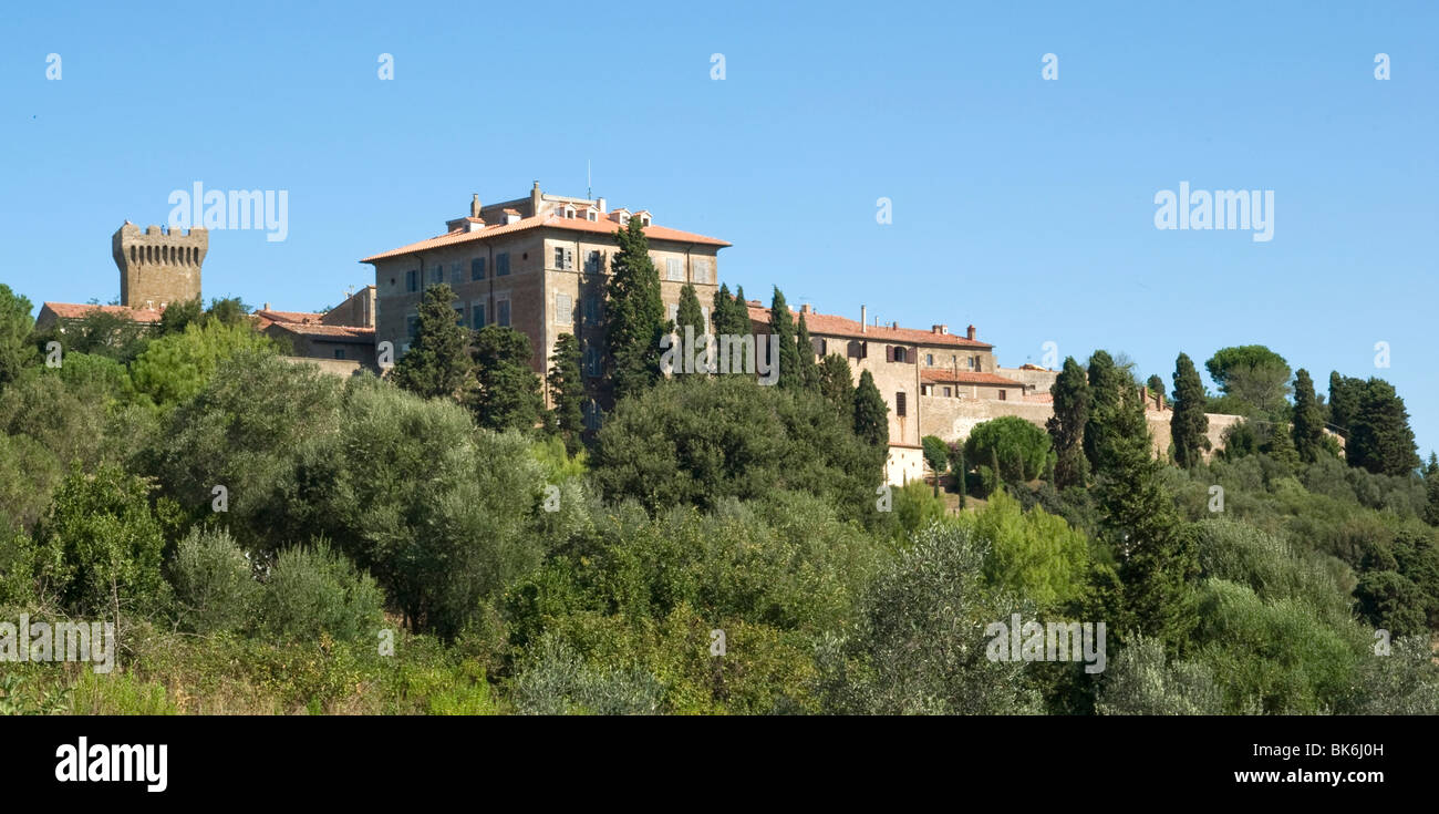 Populonia Alta Etruscan hill town in Tuscany Stock Photo