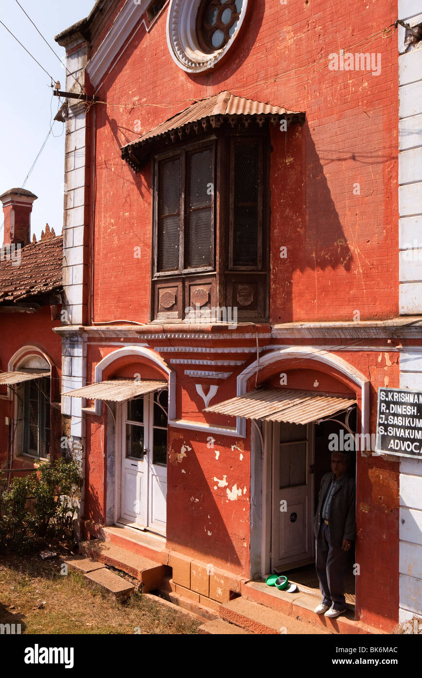 India, Tamil Nadu, Udhagamandalam (Ooty), old colonial building used as advocates office Stock Photo