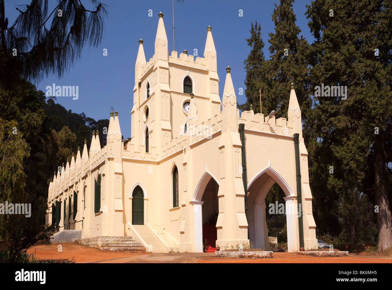 India, Tamil Nadu, Udhagamandalam (Ooty), St Stephens CSI Church of South India Stock Photo